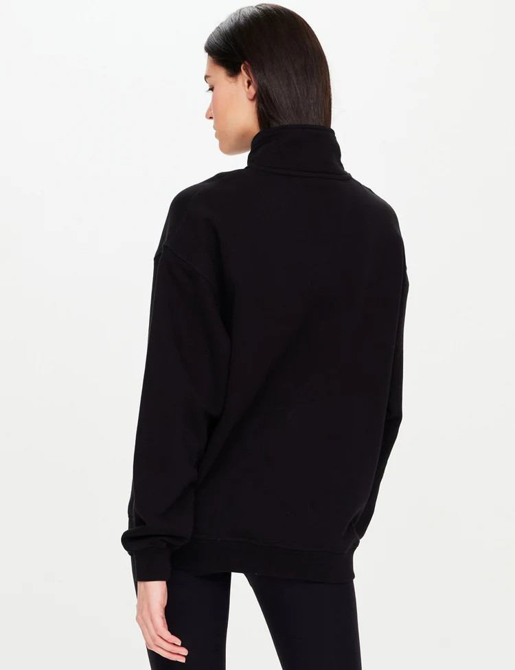 The Upside | Jerome Half Zip Crew - Black | The Sports Edit | The Sports Edit