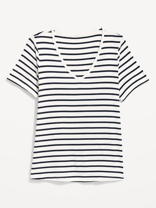Luxe V-Neck Striped T-Shirt | Old Navy (US)