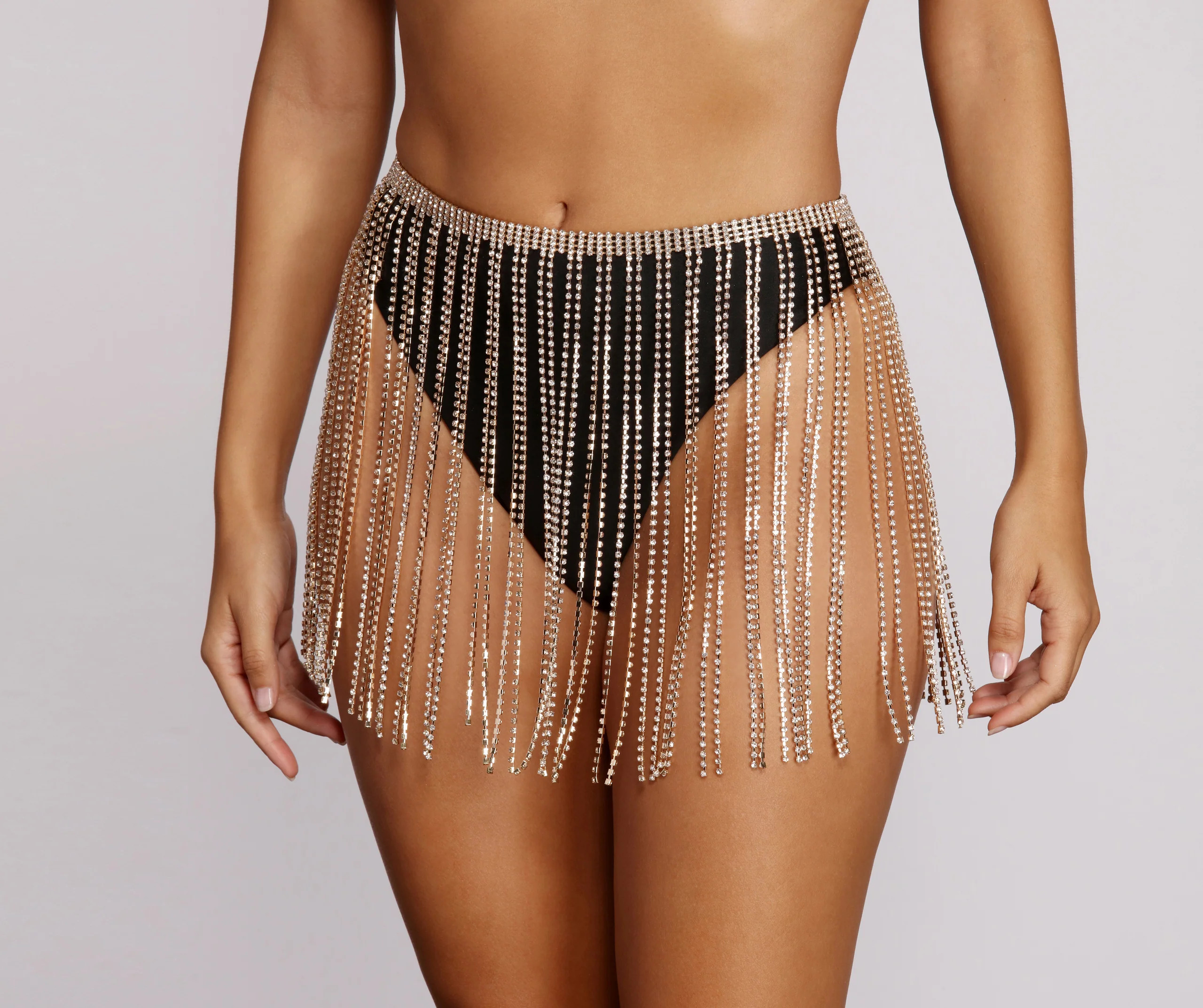 Rhinestone Fringe Belt | Windsor Stores