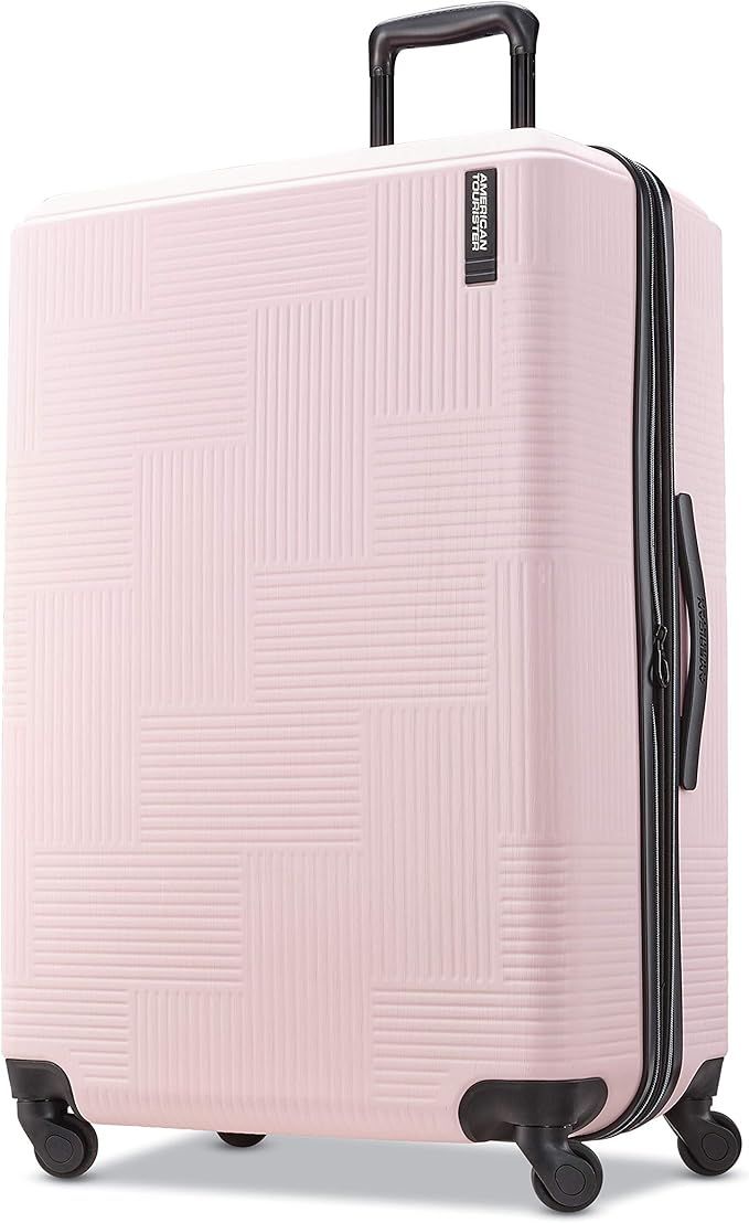 American Tourister Stratum XLT Expandable Hardside Luggage with Spinner Wheels, Pink Blush, Check... | Amazon (US)