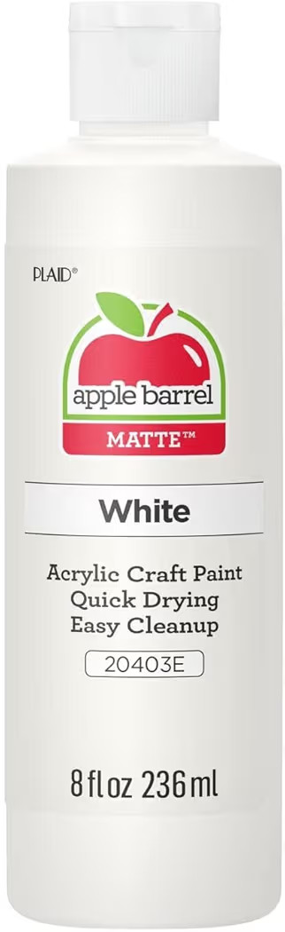Apple Barrel Acrylic Paint in Assorted Colors (8 Ounce), 20403 White | Amazon (US)