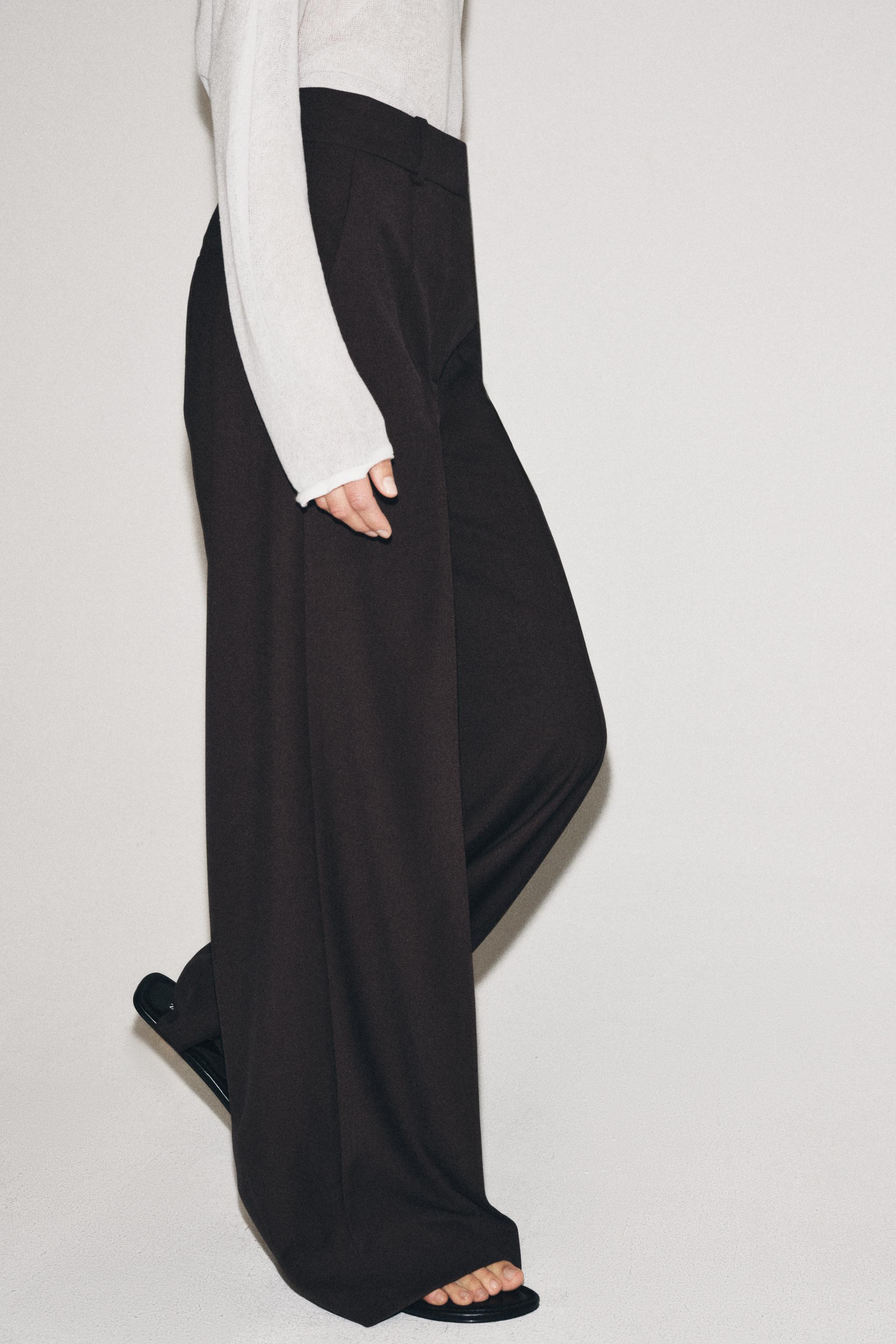 MINIMALIST WIDE-LEG TROUSERS ZW COLLECTION | Zara UK