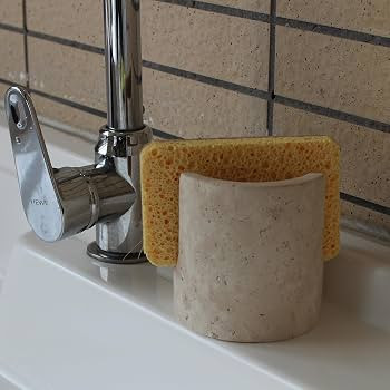 Nawgnail Natural Marble Travertine Sponge Holder for Kitchen Counter, Drying Rack, Sponge Caddy f... | Amazon (US)