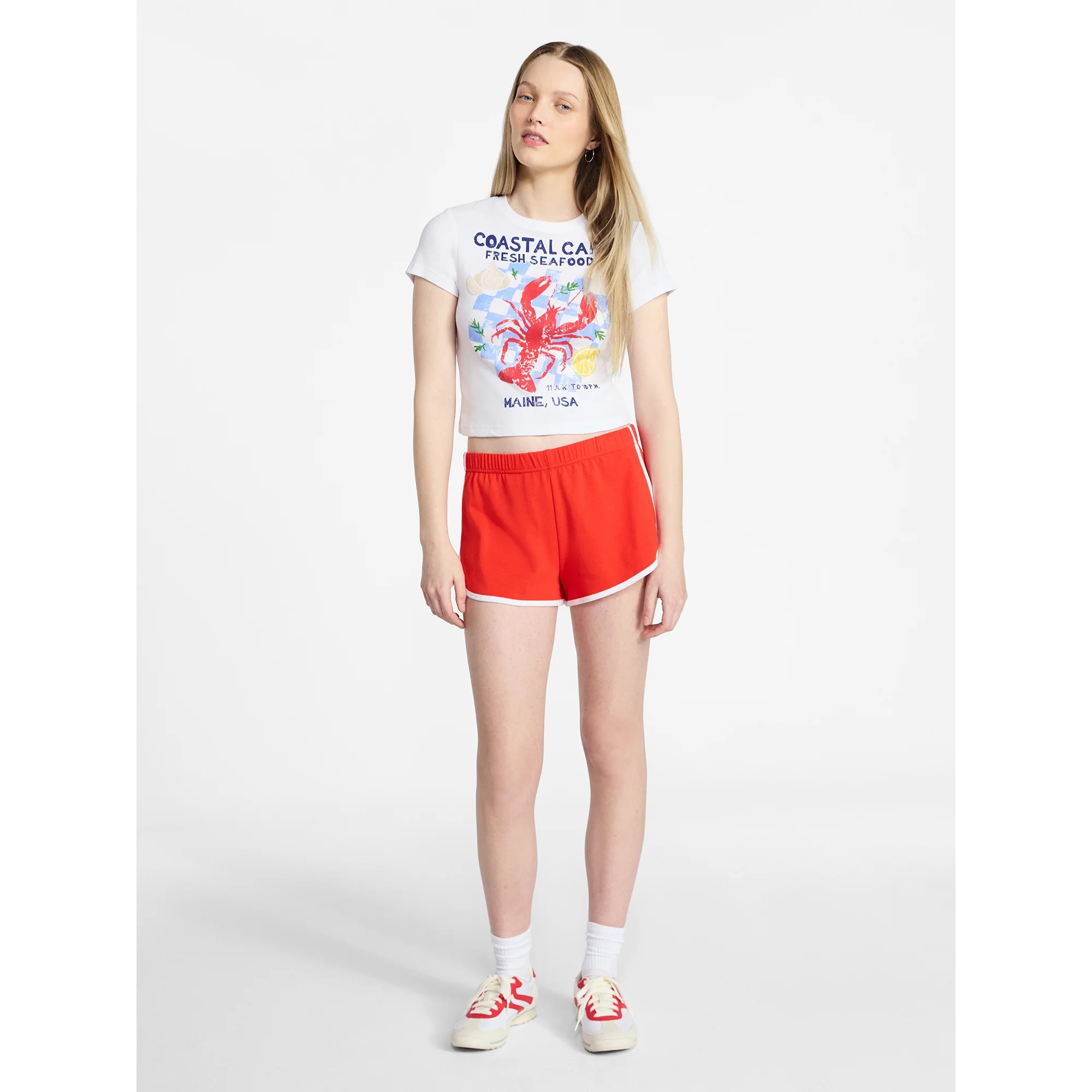 No Boundaries Americana Graphic Baby Tee, Women's XXS-XXL | Walmart (US)