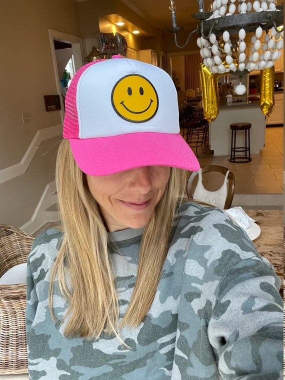 Smiley Vintage Trucker Hat, Happy face hat, trucker hat, surfer hat, smiley face hat | Etsy (US)