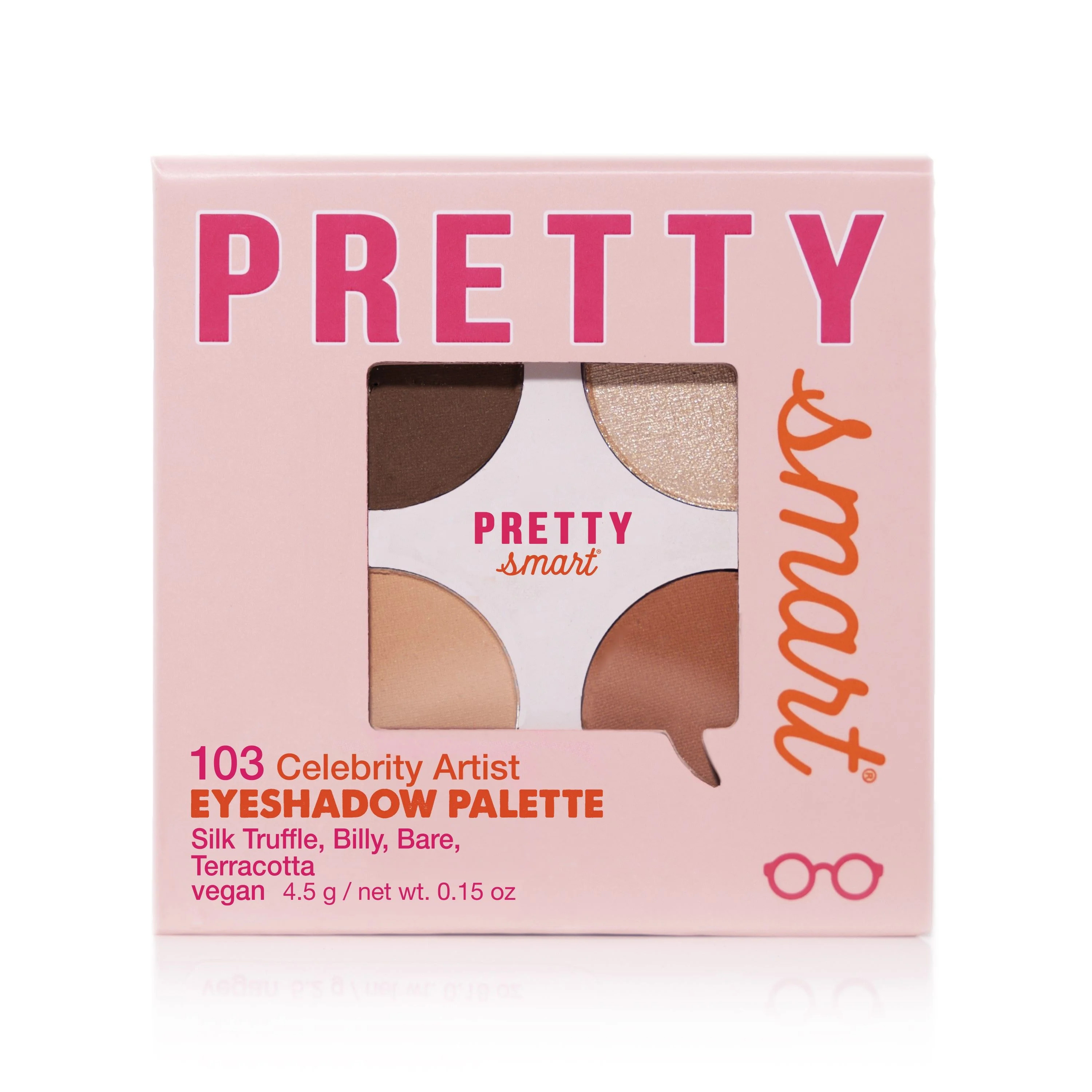 Pretty Smart Celebrity Artist Eyeshadow Palette 103, Silk Truffle, Billy, Bare, Terracotta, 4.50g... | Walmart (US)