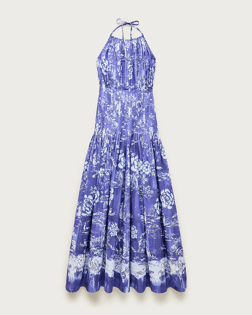 Open-back halter dress in cotton poplin | J. Crew US
