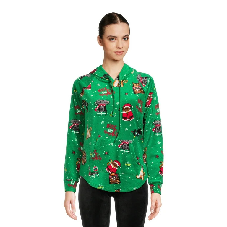 No Boundaries Juniors Christmas Pullover Hoodie, Sizes XS-3XL | Walmart (US)