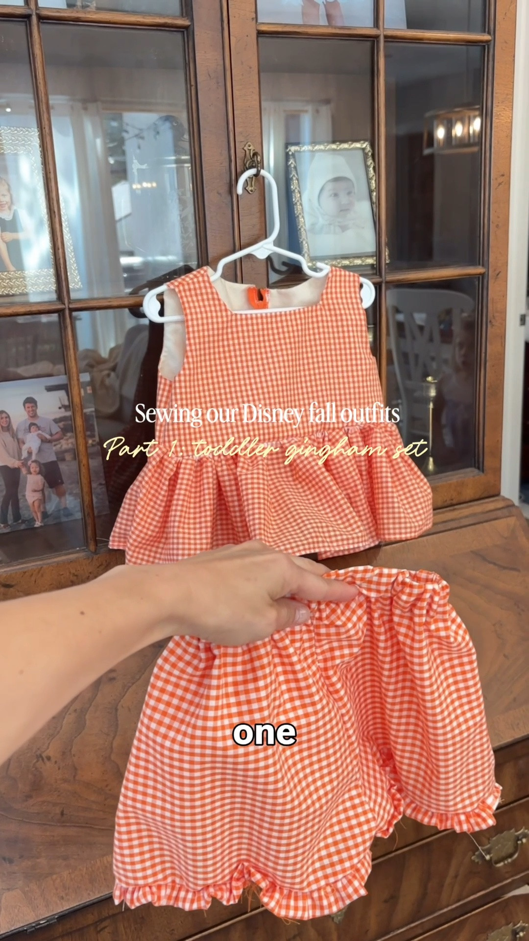 Sewing our Disney fall outfits 🍂 Part 1: toddler orange gingham set ✂️✨

Slow little stitches for a season we’re already dreaming about 🎃
Building their Disney Halloween wardrobe one piece at a time—starting with cozy orange gingham made for pumpkin patches, park days, and everything in between 🤍

Part 2 coming next: embroidering a Mickey pumpkin head 🎃🧵✨

#LTKdayinmylife #LTKmomlife #LTKTravel