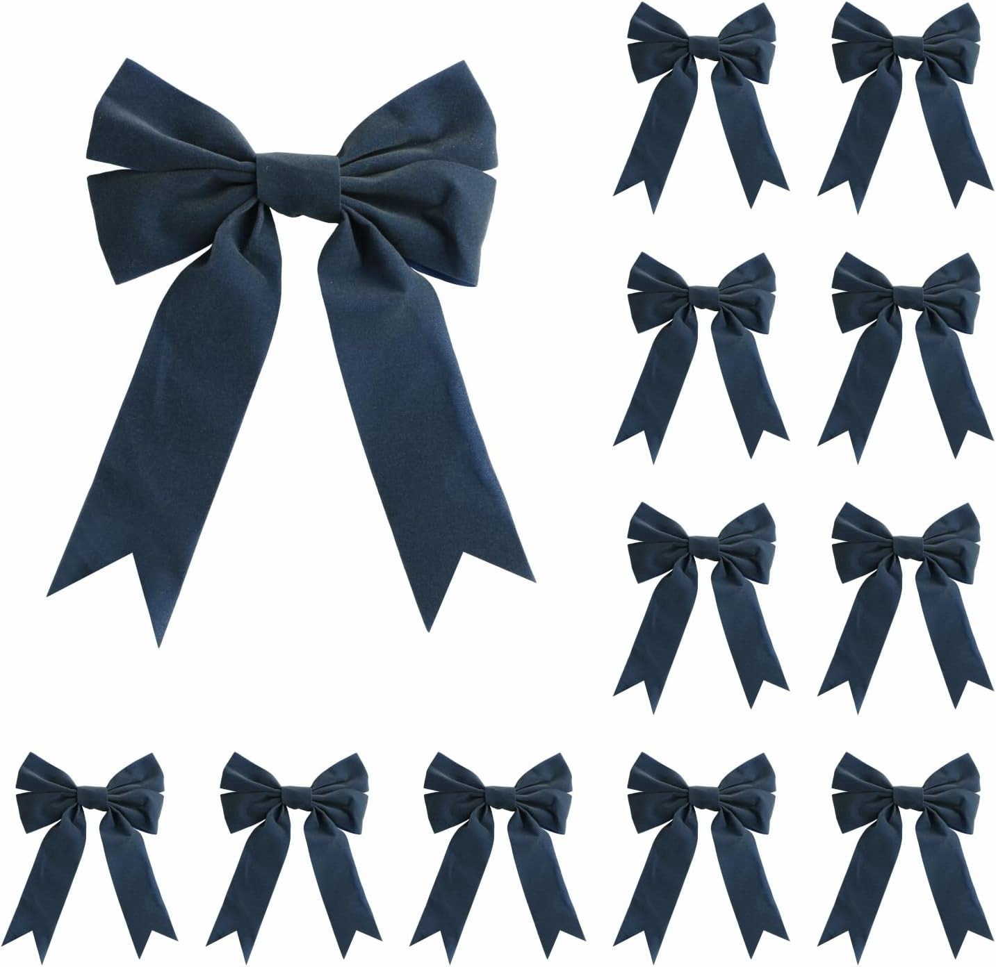 12 Pcs Dusty Blue Velvet Ribbon Bow Christmas Wreath Bows for Garland Gift Wrapping Indoor Outdoo... | Amazon (US)