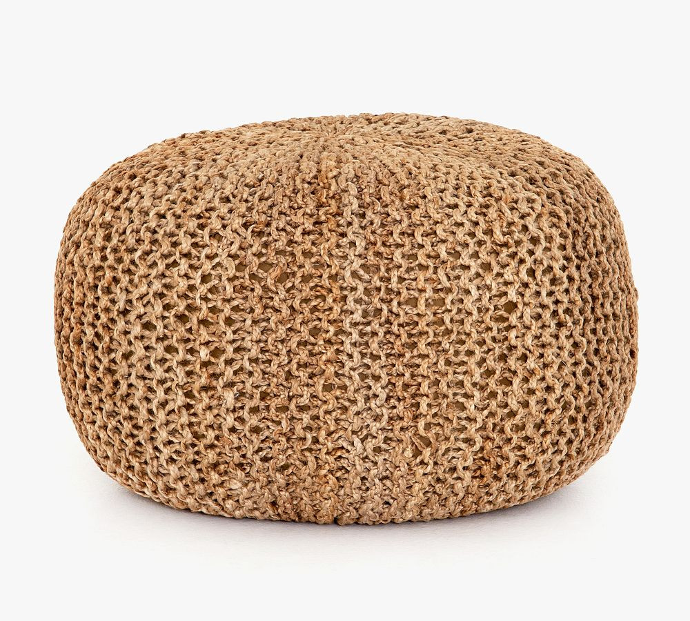 Jute Knit Pouf | Pottery Barn (US)