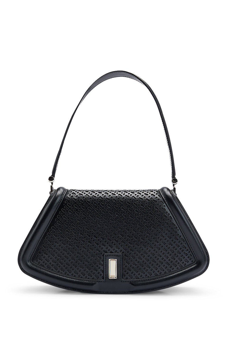 BOSS - Leather shoulder bag with monogram pattern | Hugo Boss (UK)
