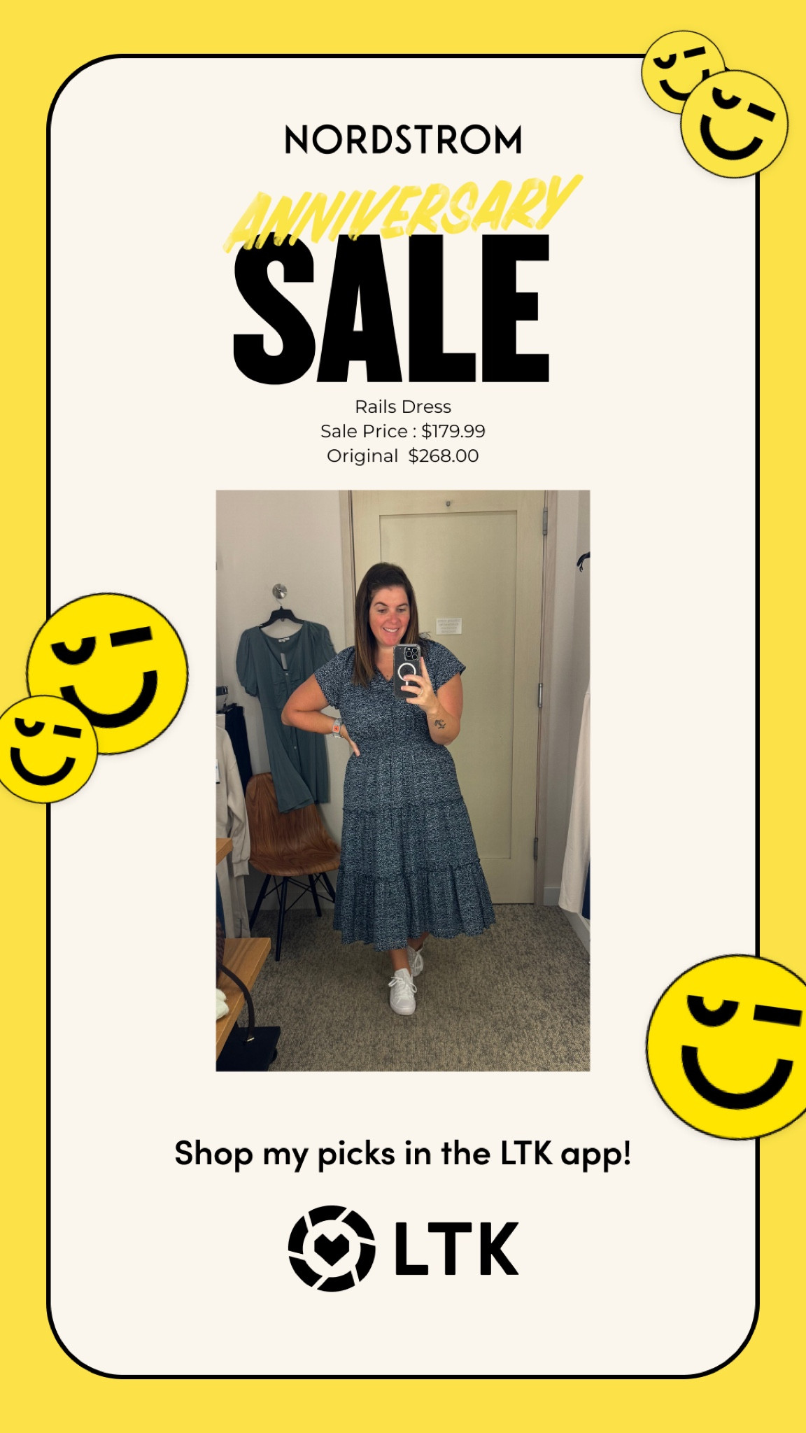 I grabbed this dress on a whim and I am so glad I did! The dress is gorgeous, the material will take you from summer to fall! The dress is from Rails, it runs TTS and it is an investment piece at $179.99! 

#LTKSaleAlert #LTKStyleTip #LTKxNSale