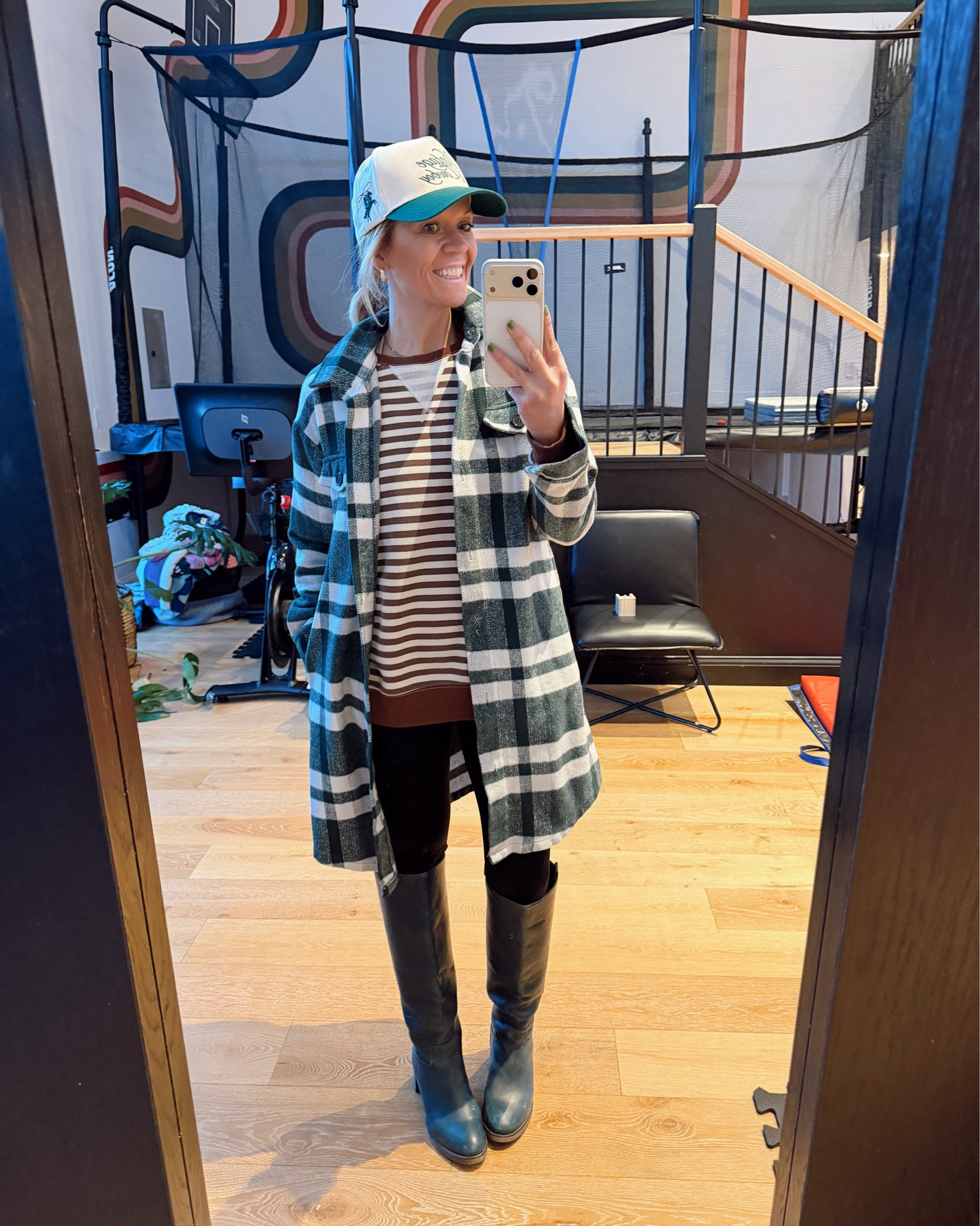 From the desk, to Jobsite, to the rink. OOTD.  All these pieces are staples I’ve had for years & love layering the patterns & textures. 

#LTKmomlife #LTKOver40 #LTKootd