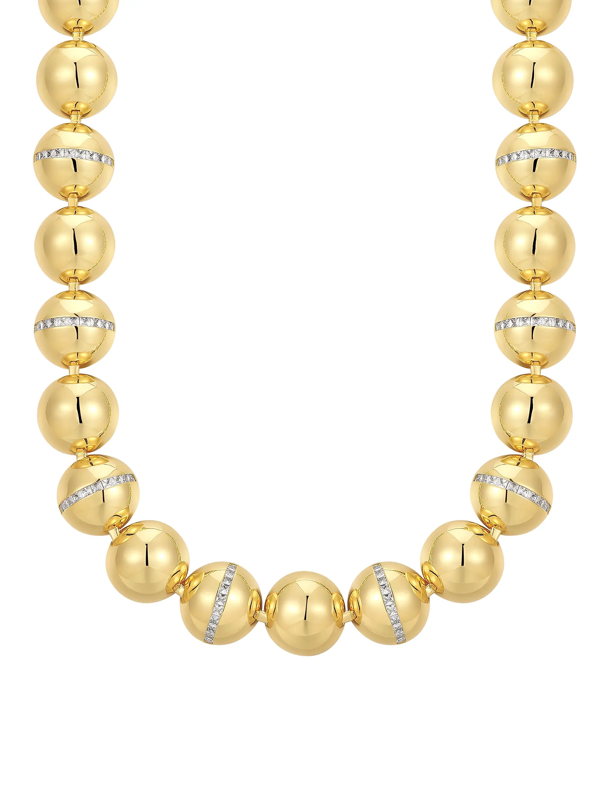 14K Gold-Plated Oversized Ball Necklace | Saks Fifth Avenue