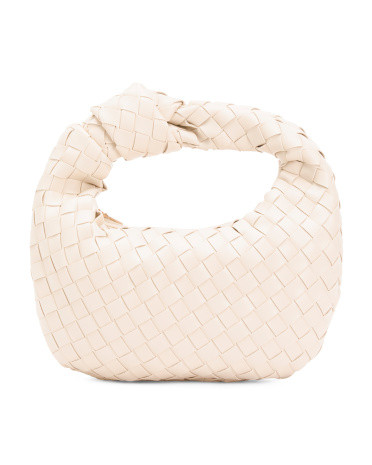 Leather Tracy Woven Knot Design Clutch | TJ Maxx