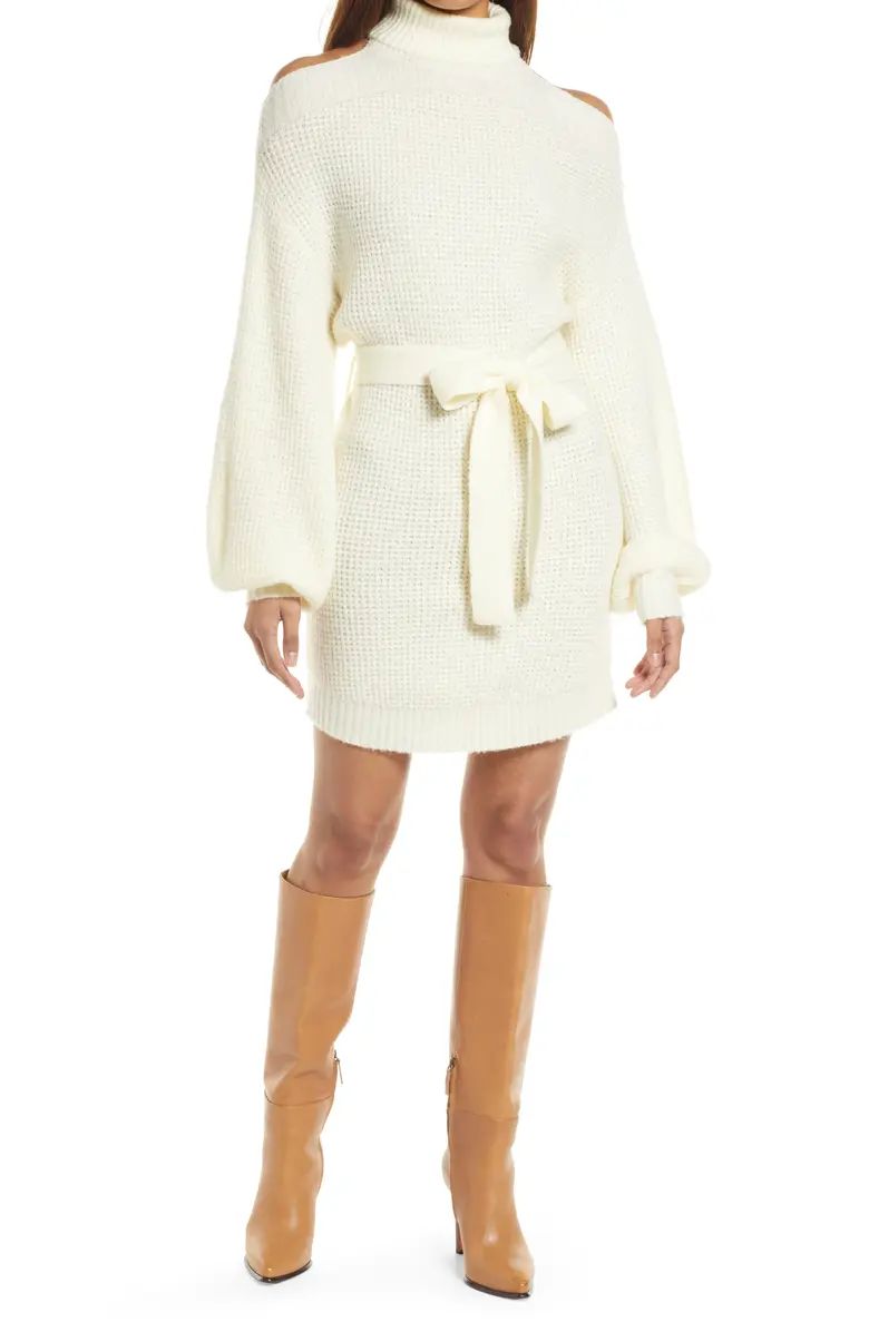 bebe Cold Shoulder Sweater Dress | Nordstrom | Nordstrom