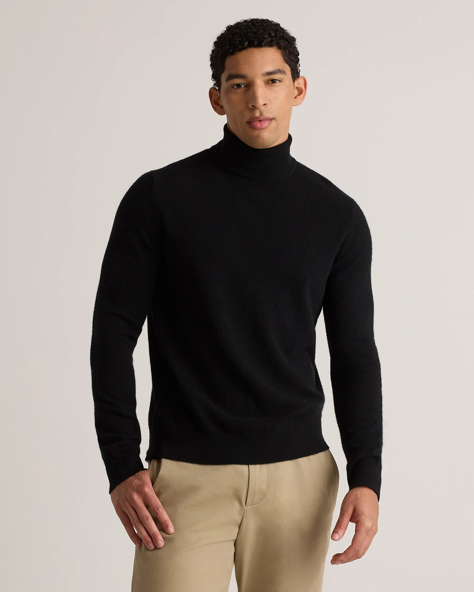 Mongolian Cashmere Turtleneck Sweater in Black | Quince
