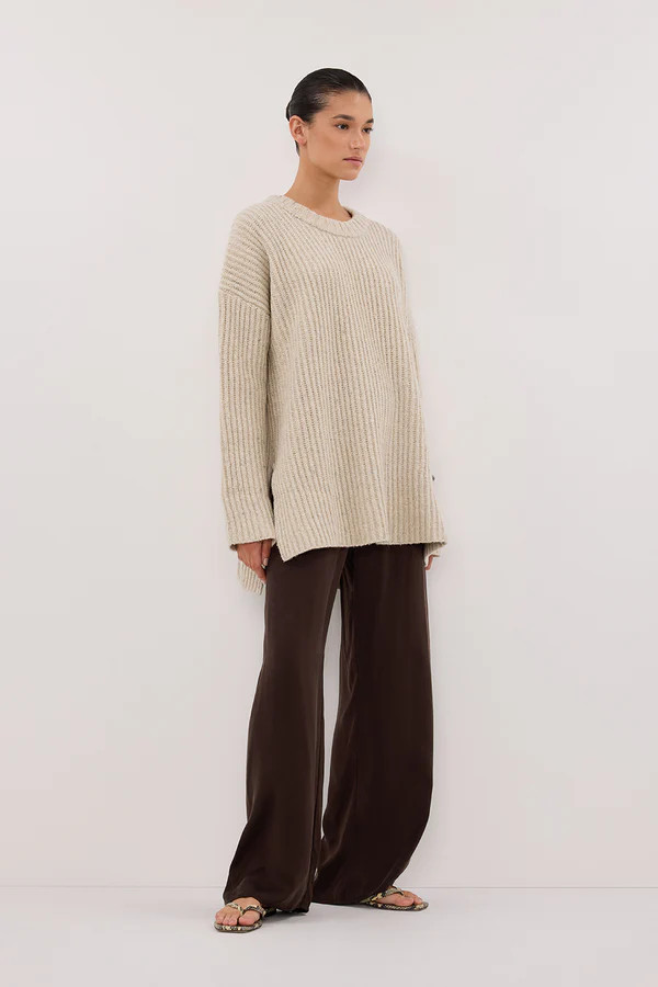 INDIA CREAM MARLE KNIT JUMPER | DISSH