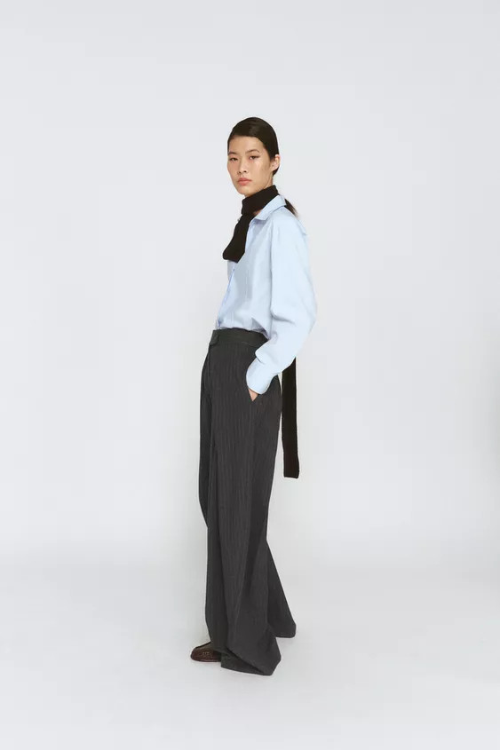 ZW COLLECTION WIDE-LEG TROUSERS WITH DARTS | Zara UK