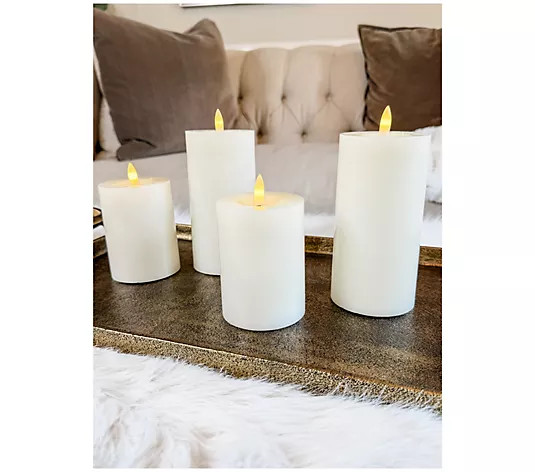 Simply Stunning Set of 4 Flameless Candles by Janine Graff - QVC.com | QVC