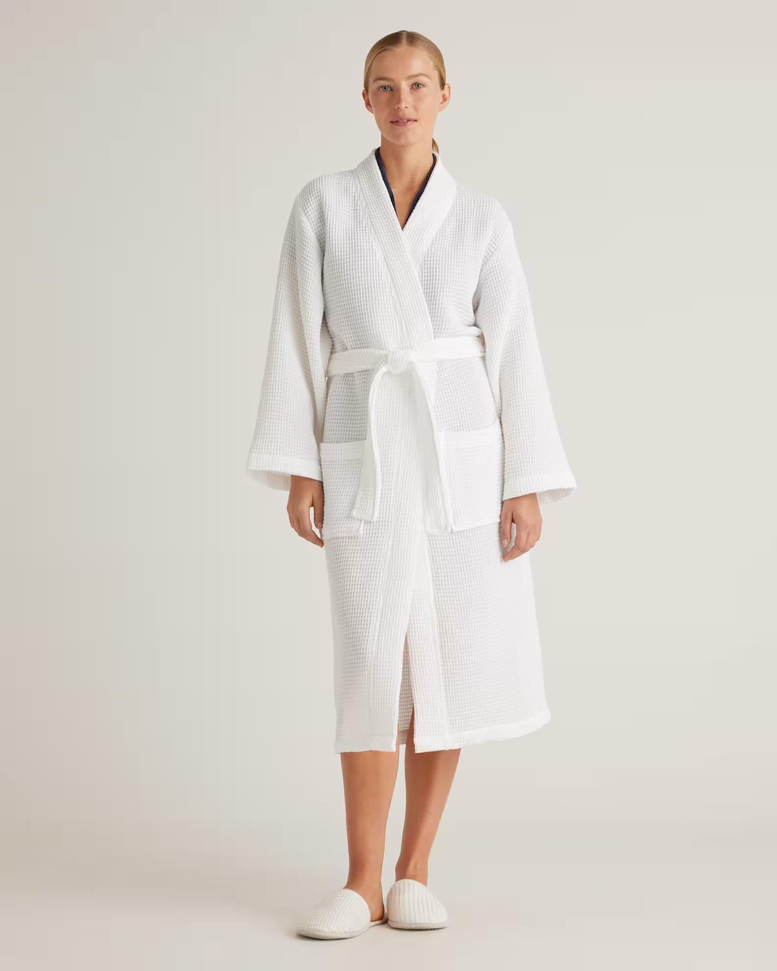 White Organic Turkish Waffle Robe | Quince