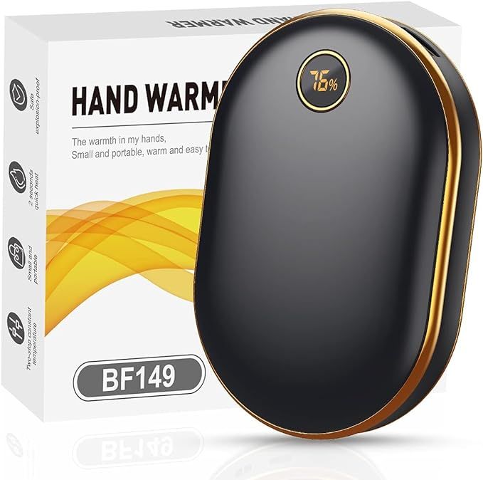 Hand Warmers Rechargeable 10000mAh, 2 in 1 Electric Hand Warmer Power Bank, Quick Charge&2 Levels... | Amazon (US)
