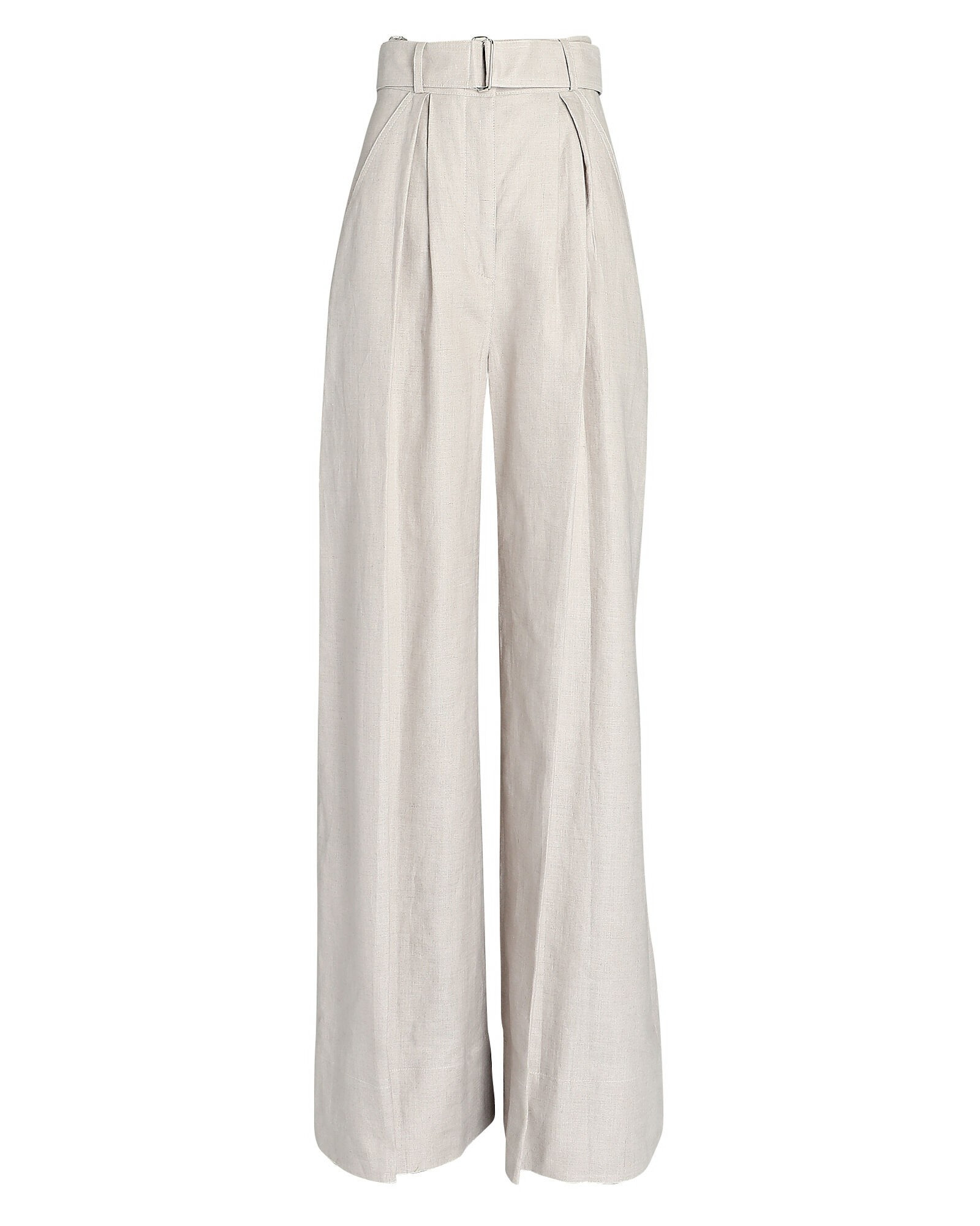 Linen Pleated Wide-Leg Pants | INTERMIX