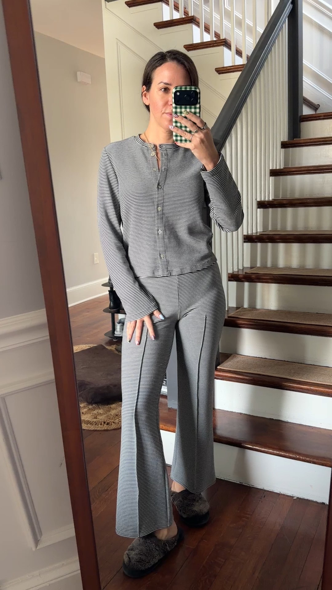 A cute and comfy matching set to work from home. 

Donni. Nuuly. Work from home. WFH. Striped pants. Striped cardigan. Striped set.

#LTKootd #LTKWorkwear #LTKSaleAlert