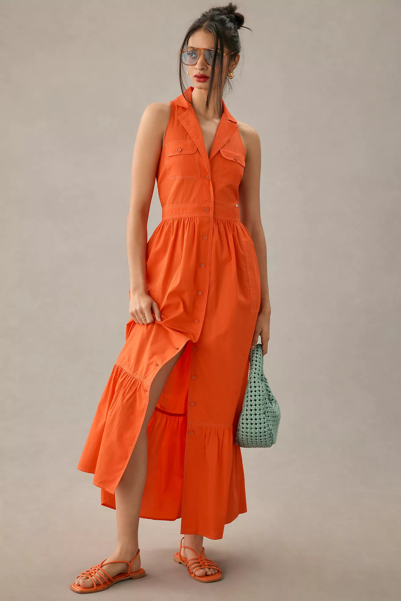 Maeve Sleeveless Shirt Dress | Anthropologie (US)