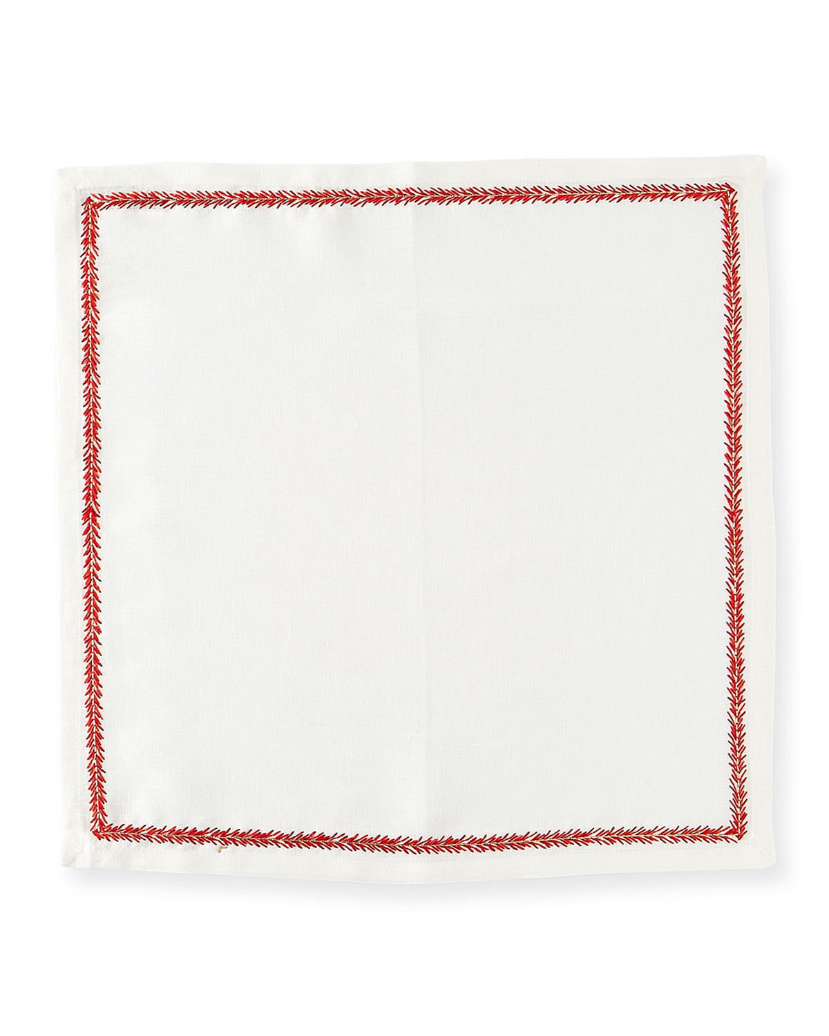 Jardin Napkin, White and Coral | Neiman Marcus