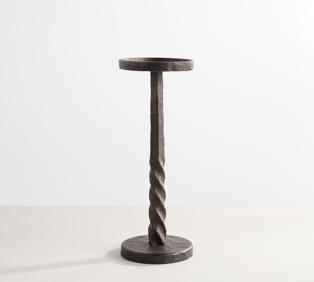 Easton Iron Candlesticks, Bronze, Medium Pillar | Pottery Barn (US)