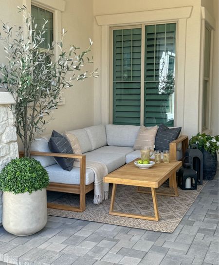 Shopped the entire look here!

Patio season -back patio-
Front patio -outdoor entertaining-outdoor teak furniture-outdoor sectional-modular sofa-modular outdoor furniture-outdoor rugs-olive tree-outdoor lanterns-outdoor candles-outdoor planters-Amazon find-pottery barn find-spring, entertaining-summer entertaining

#LTKSeasonal #LTKHome #LTKStyleTip