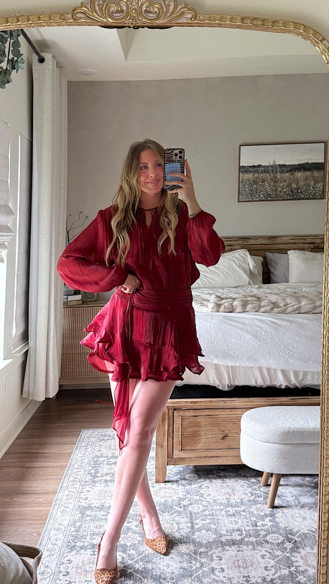 The perfect dress for weddings, date night, etc! I’m 510 wearing a medium, but should have sized down to a small. CODE:MACYMS35