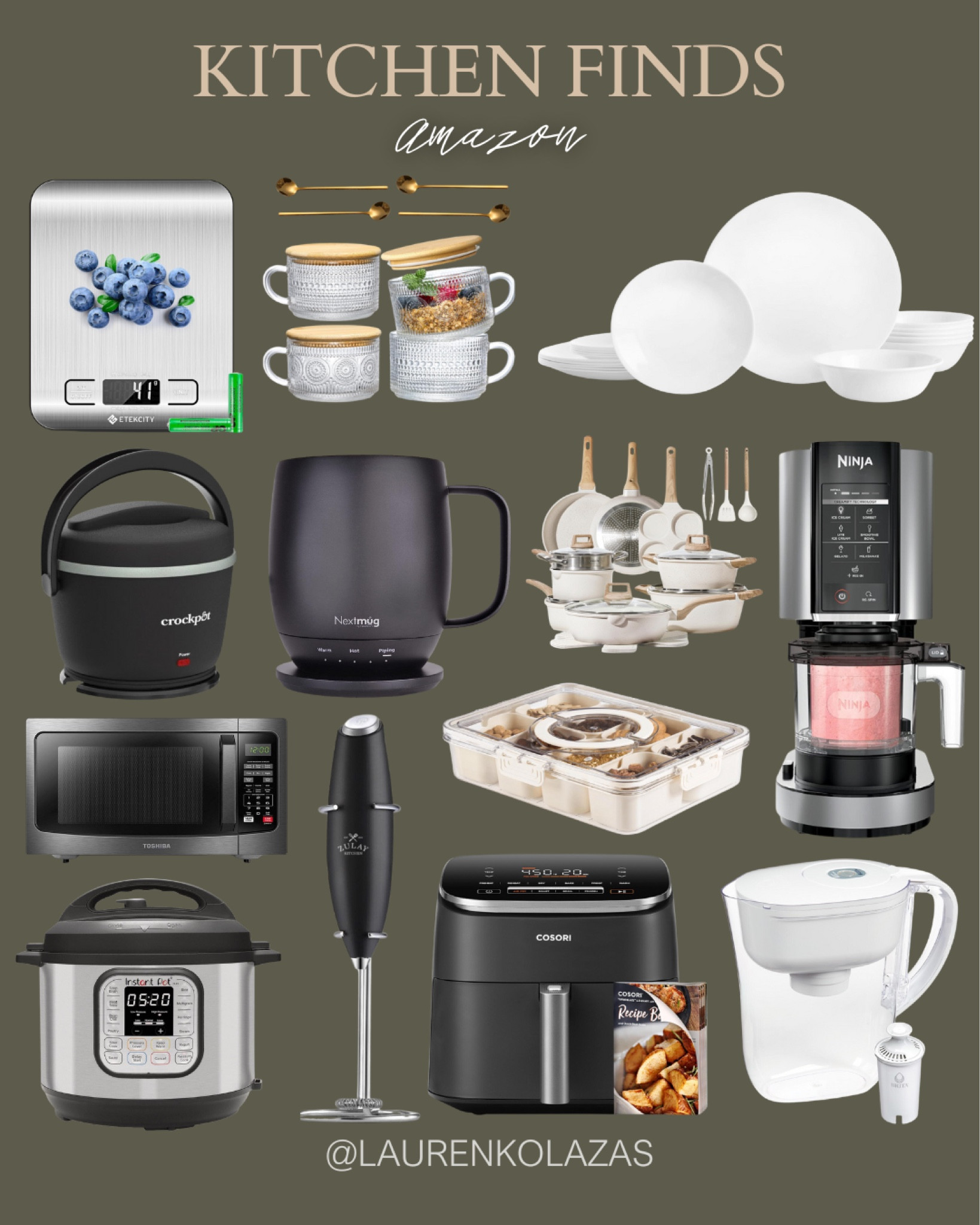If you're thinking of doing a kitchen revamp, check out these appliances from Amazon! They will help make cooking much easier: rice cooker, cookingware set, Cosori air fryer, Ninja blender, diningware, Toshiba microwave oven, and more!
#kitchenrefresh #homemusthaves #affordablefinds #giftguide

#LTKSeasonal #LTKHome #LTKFamily