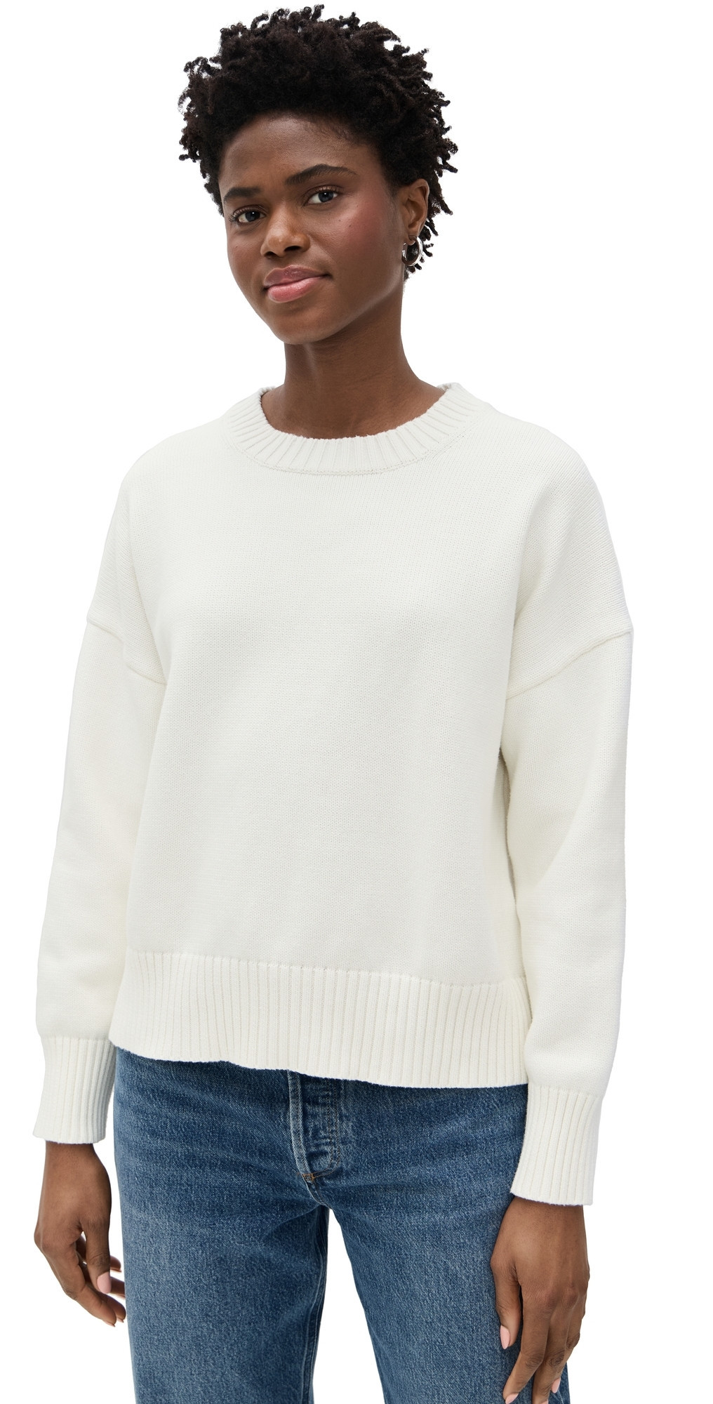 perfectwhitetee Janet Sweater White L | Shopbop
