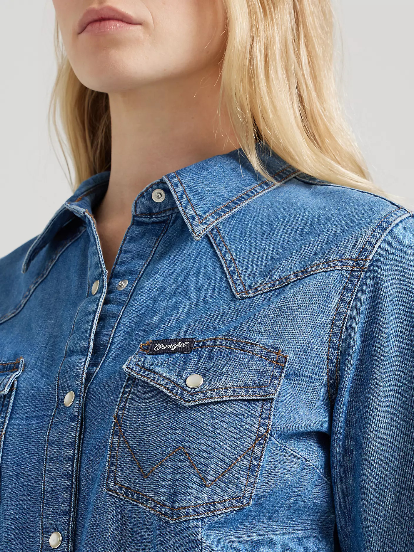 Women's Wrangler Classic Western Snap Denim Dress | Wrangler