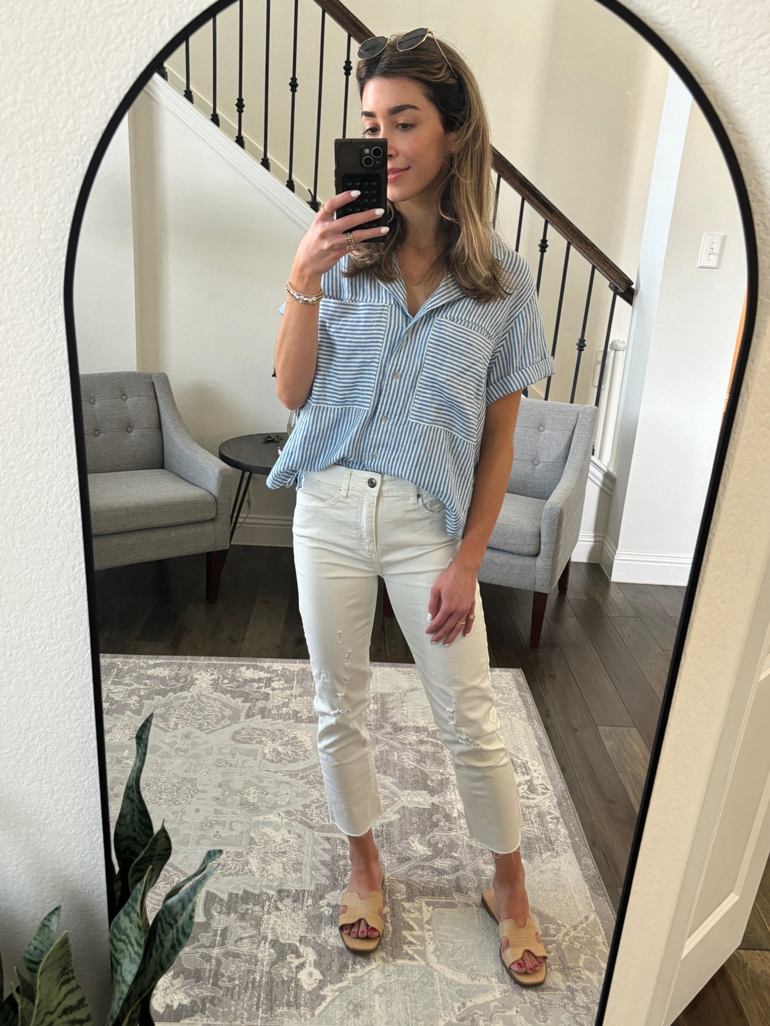 Button up that could be a swim cover up, 20% of sandals at Target, cute white jeans 👏🏻

#LTKSpringSale #LTKstyletip #LTKsalealert