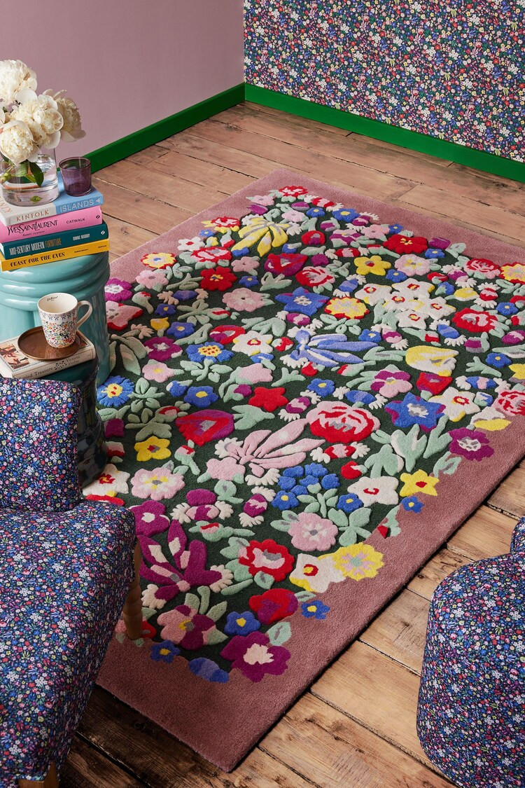 Buy Cath Kidston Floral Harmony Ditsy Floral Wool Rug from the Next UK online shop | Lipsy