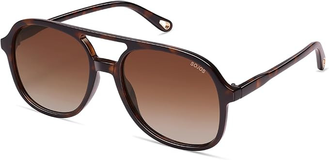 SOJOS Retro Polarized Aviator Sunglasses Womens Mens Classic 70s Vintage Trendy Square Aviators S... | Amazon (US)
