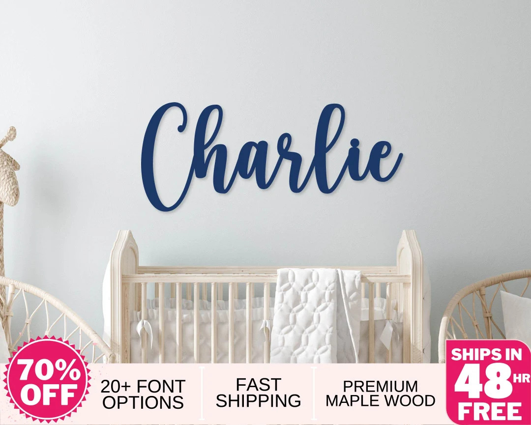 Custom Baby Name Sign Custom Wooden Name Sign Nursery Wall Decor Nursery Wall Hanging Over Crib S... | Etsy (US)
