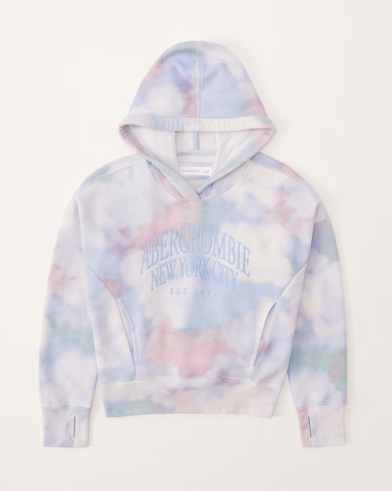 tie-dye logo popover hoodie | Abercrombie & Fitch (US)