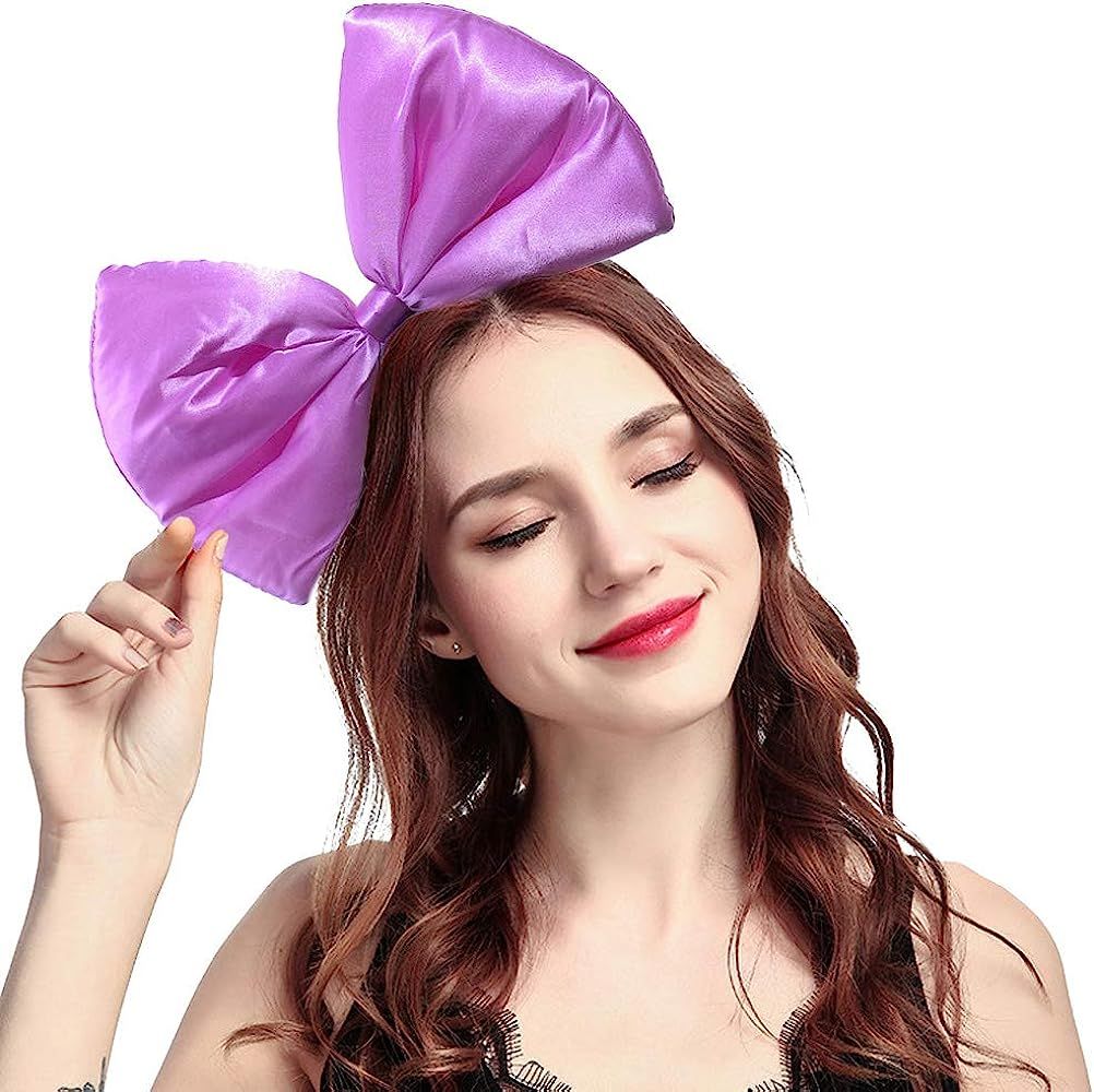 BUYITNOW Women Huge Bow Headband Cute Bowknot Hair Hoop for Halloween Cosplay | Amazon (US)