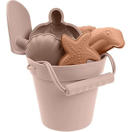 Macabaka Silicone Beach Toys - Beach Accessories for Kids, 6 Piece Beach Sand Toy Set with Silicone  | Amazon (US)