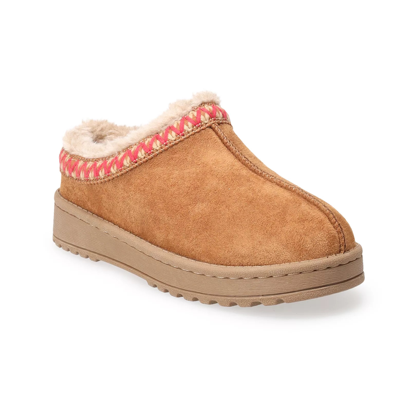 Sonoma Goods For Life® Pembroke Kids' Faux Fur Clogs, Girl's, Size: 1, Brown | Kohl's