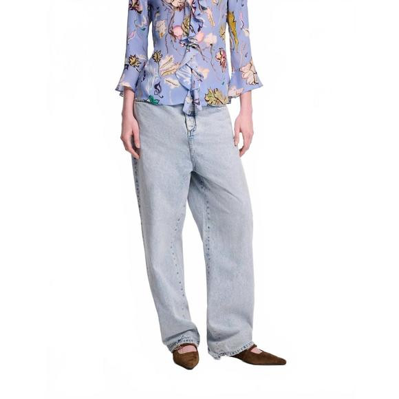 NEW DOROTHEE SCHUMACHER floral twist 3/4 sleeve blouse in wicked flower blue | Poshmark