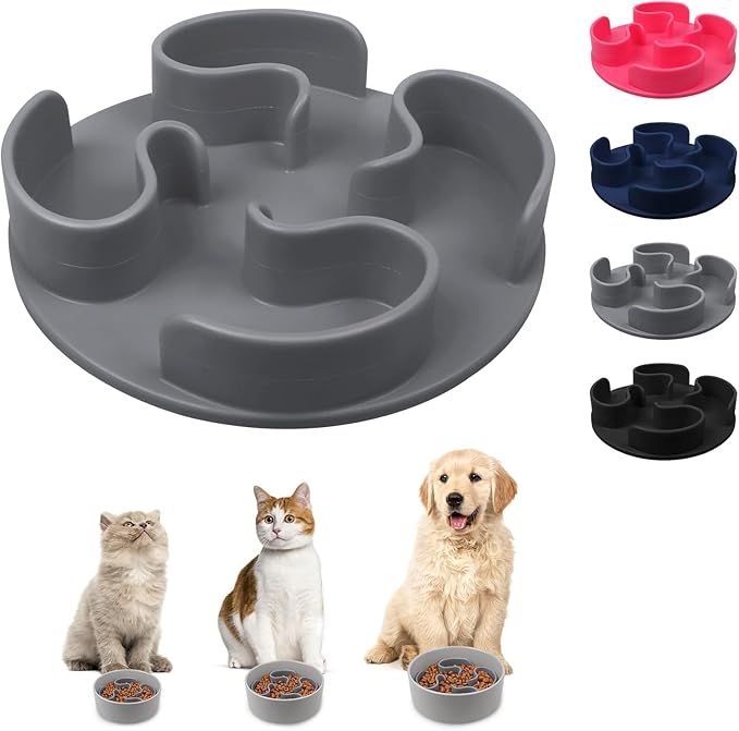 Winsee Slow Feeder Cat Bowls Insert, Dog Food Bowls Insert for Cat Kitty and Small Breed Dogs, Sl... | Amazon (US)