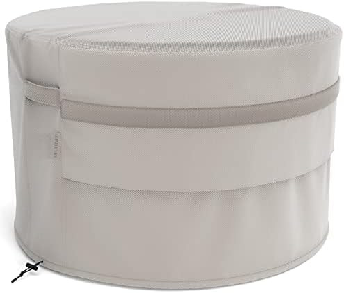 MR. COVER Round Fire Pit Cover, Fits for 32-36 Inch Fire Table, Sturdy & Waterproof, Neutral Color,  | Amazon (US)