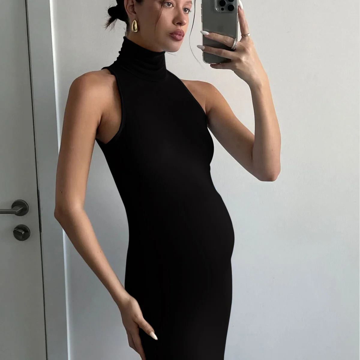 The Serena | Shop Women's Turtleneck Maxi Dress for Maternity | Bumpsuit | BUMPSUIT