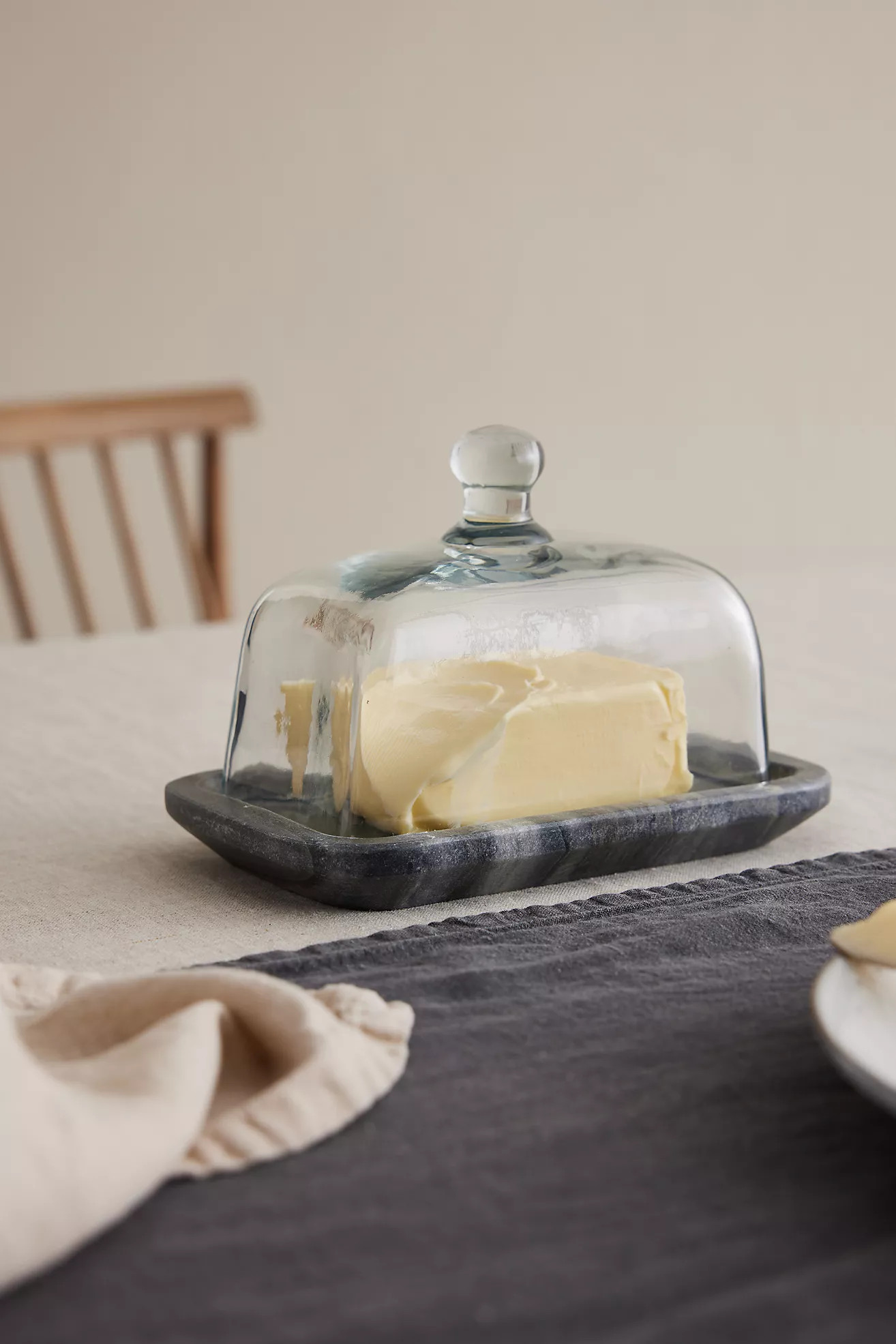 nkuku Kallso Marble Butter Dish | Anthropologie (UK)